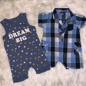 2 baby boy one piece outfits